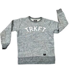 Trukfit Pullover Sweater Mens Size Large Gray Crew Neck Spell-out Sweatshirt